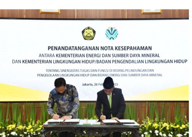 Kementerian ESDM dan Kementerian Lingkungan Hidup Jalin Kerja Sama Strategis Percepat Wujudkan Ketahanan Energi
