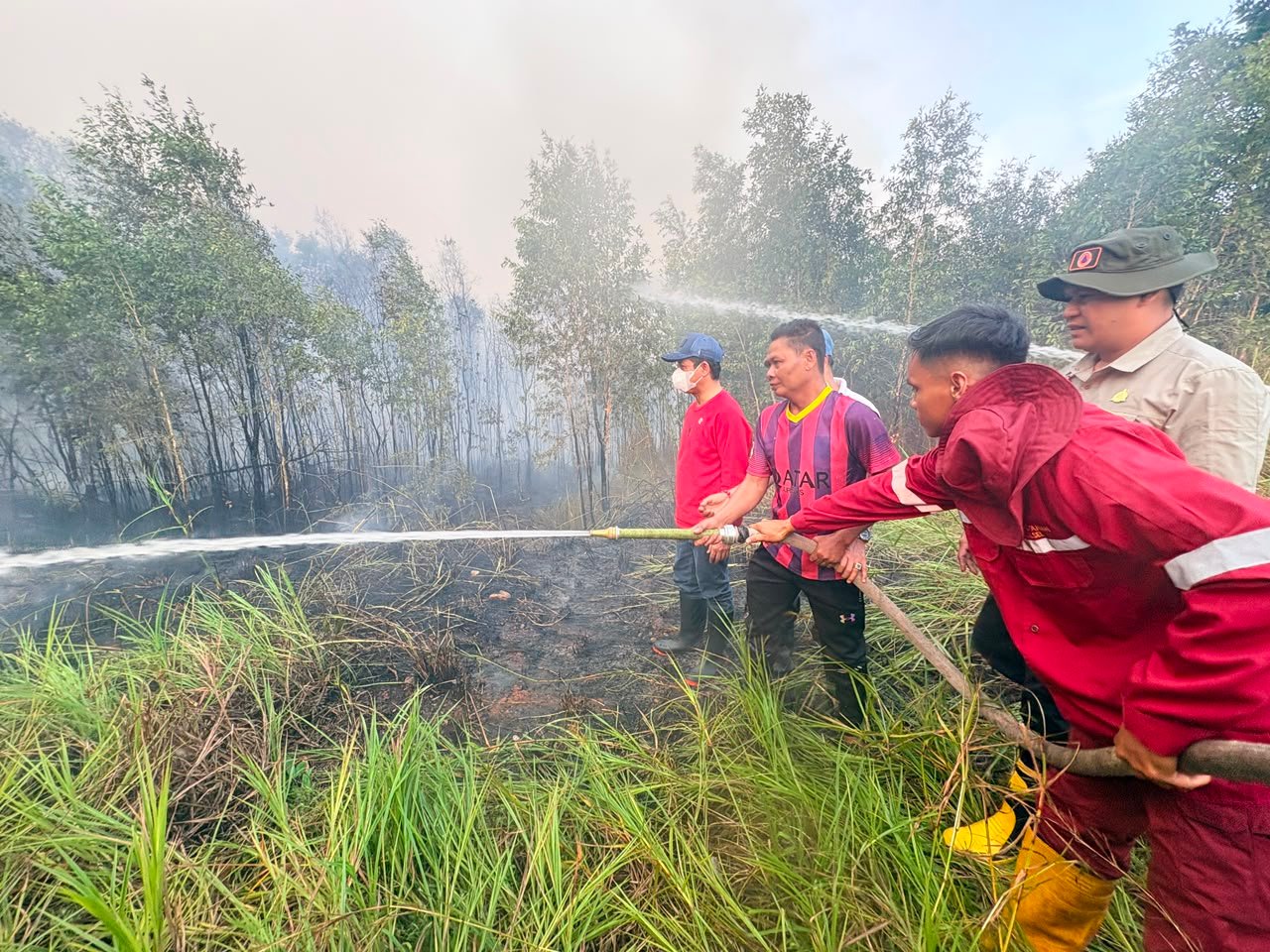 Sumur Bor Jadi Solusi Sumber Air Pemadaman Karhutla di Pengayuan Banjarbaru